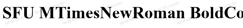 SFU MTimesNewRoman BoldCondensed字体转换